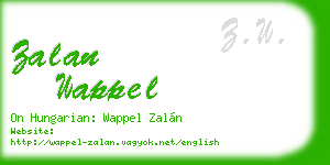zalan wappel business card